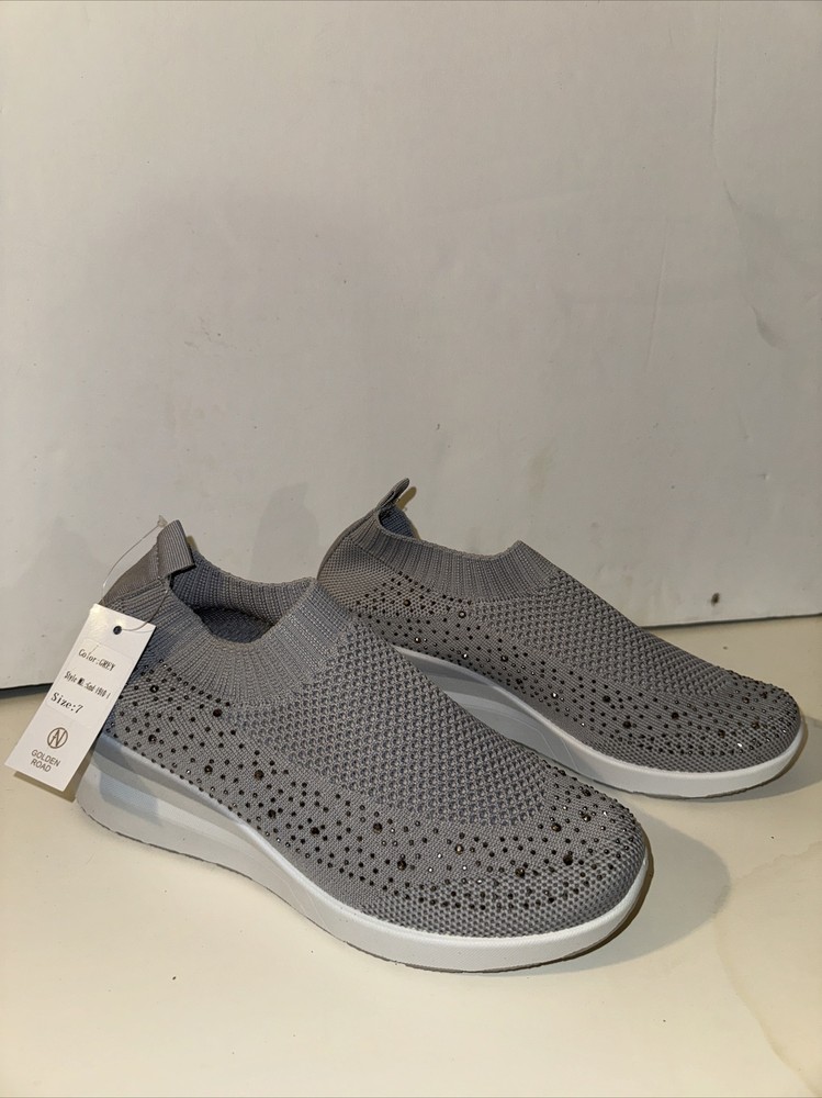 New Orthopedic Silver Sparkly Sneakers Size 7.5 US