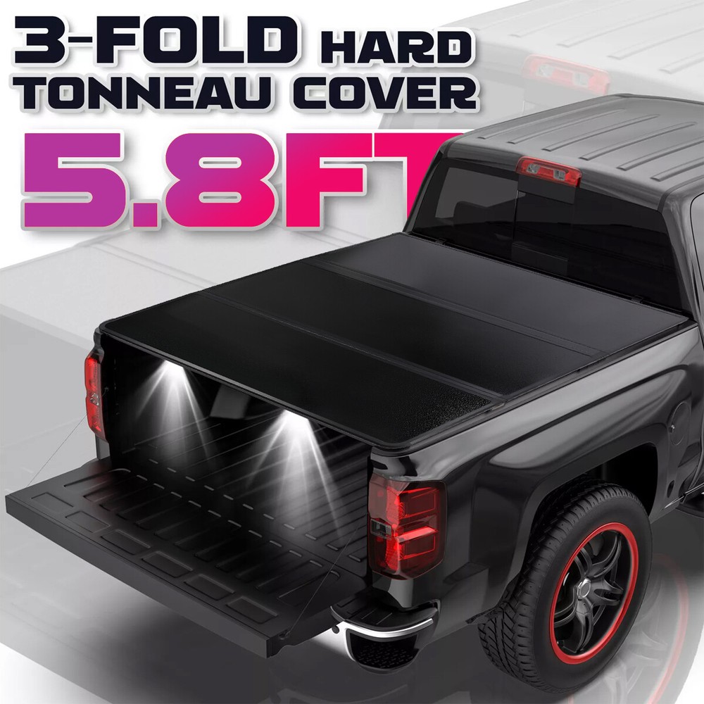 3-Fold Tonneau Cover for 2009-2024 Dodge Ram 1500 5.7/5.8FT Bed