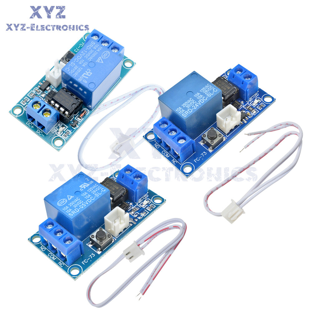 DC 5V/12V/24V 1 Channel Latching Relay Module With Touch Bistable Switch MCU US