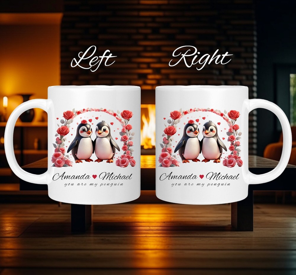 You Are My Penguin Mug Custom Couple Mug Valentines Gift For Her Him Valentine M