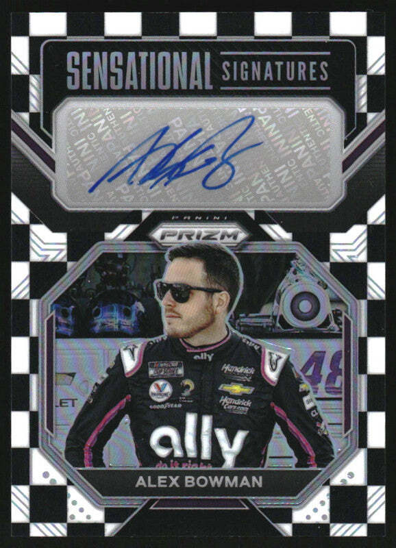 2023 Panini Prizm Sensational Signatures Checkered Flag Alex Bowman Auto /50