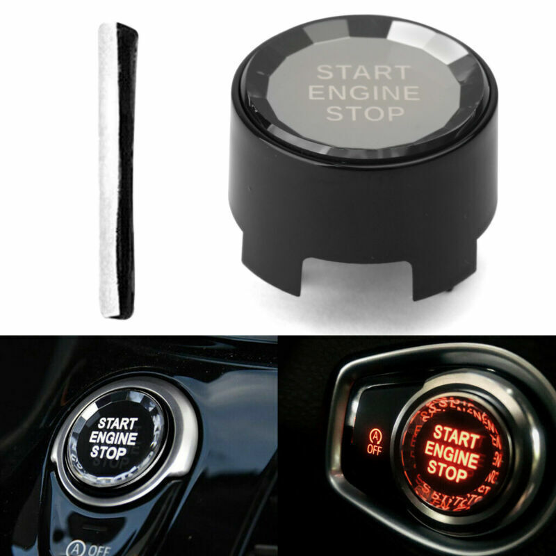 Black Engine Start Stop Switch Button Cover For BMW F Chassis F30 F10 Crystal US