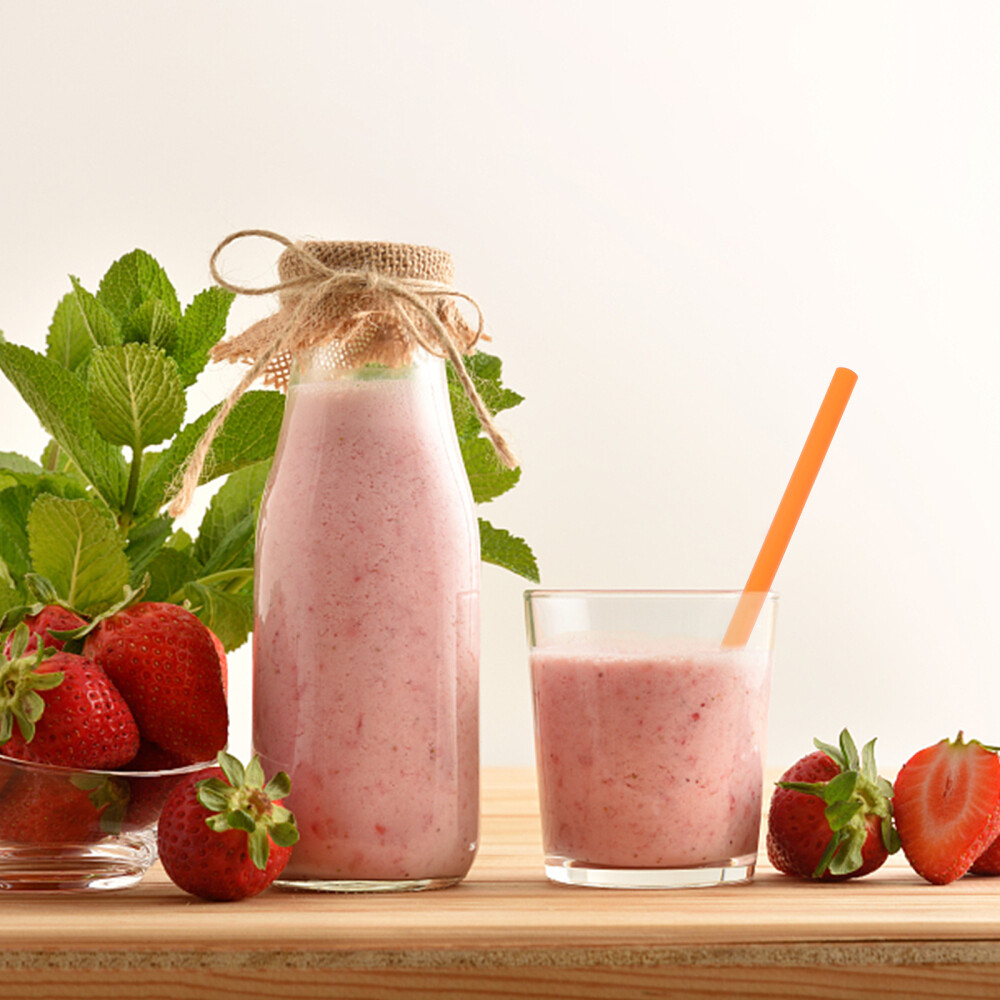 Leak Straws Reusable Silicone Straight Office Decorative Travel