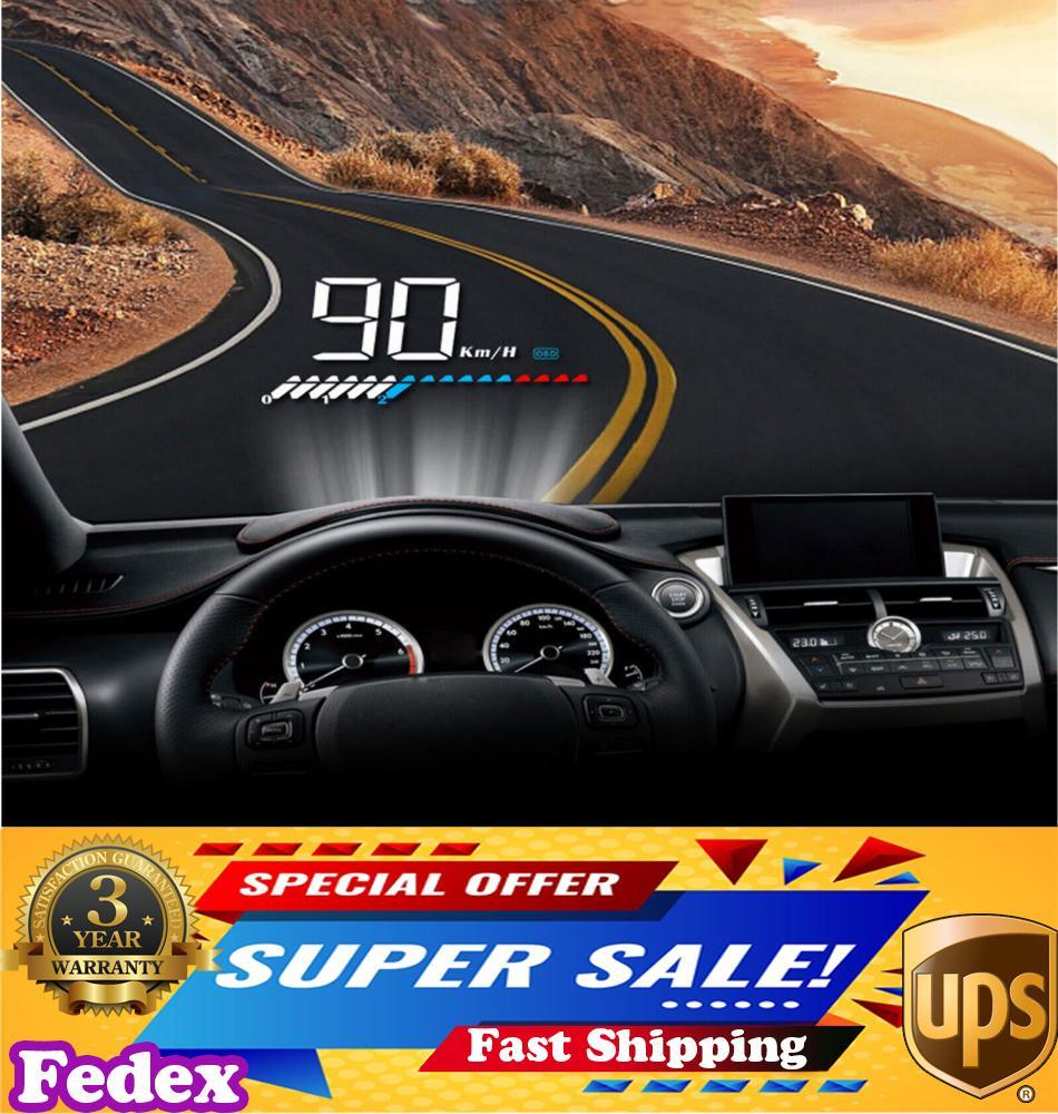 Universal Digital Car HUD GPS Head Up Display HD Speedometer with Overspeed Alarm  -image