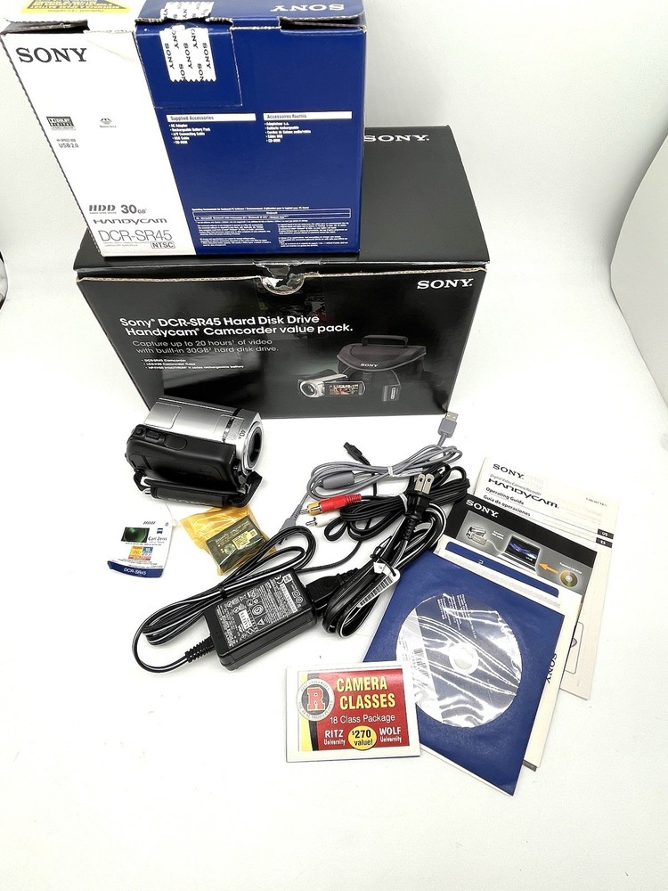 Sony DCR-SR45 30 GB Camcorder -  Black/Silver