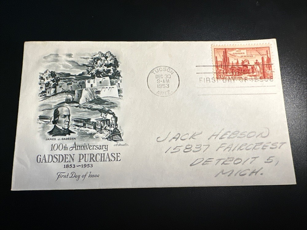 1953 USA FDC - 100th Anniversary Gadsden Purchase