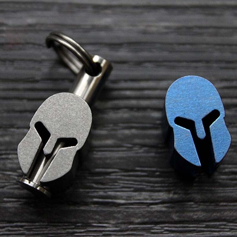 EDC Titanium Knife Key Parachute Cord Bead Pendant Lanyard Zipper Head Tool Gift