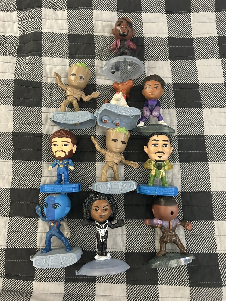 Lot Of 10 McDonald’s Avengers Happy Meal Toys Lot Of 10 2020, 2022, 2023 Groot