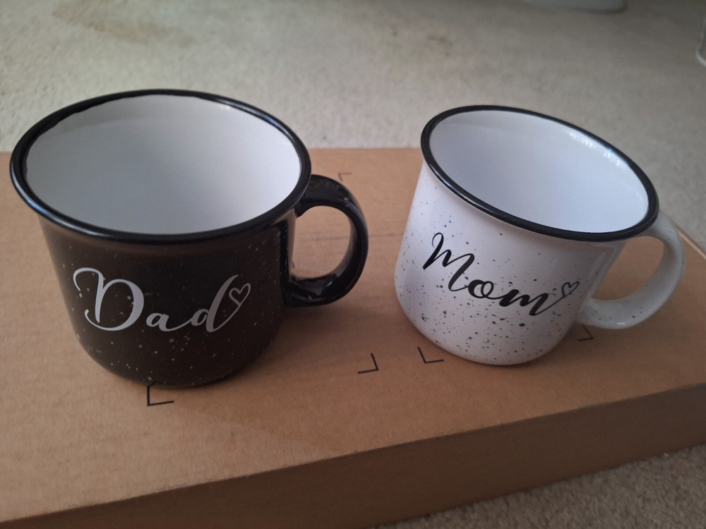 Large Coffee mugs, matching Mom & Dad set