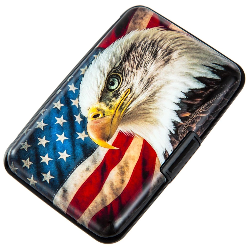 Credit Card Holder for Men, Small RFID Blocking Wallet Business Metal Slim Mi...-image