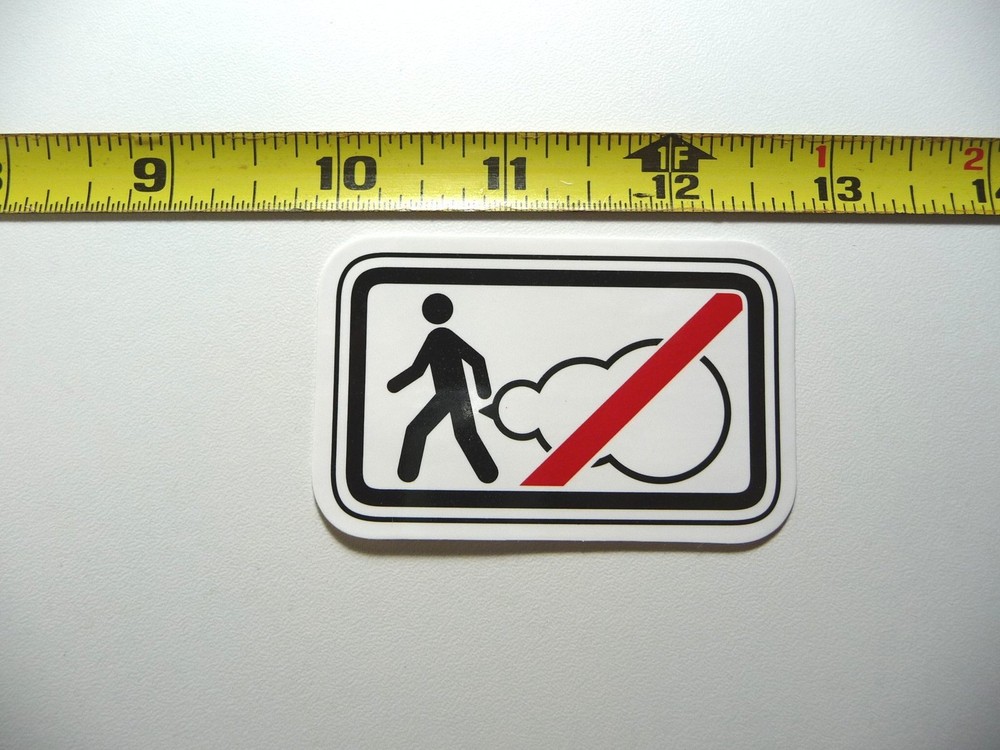 NO FARTING DECAL STICKER SIGN FUN LITTLE SIGNS CUTE