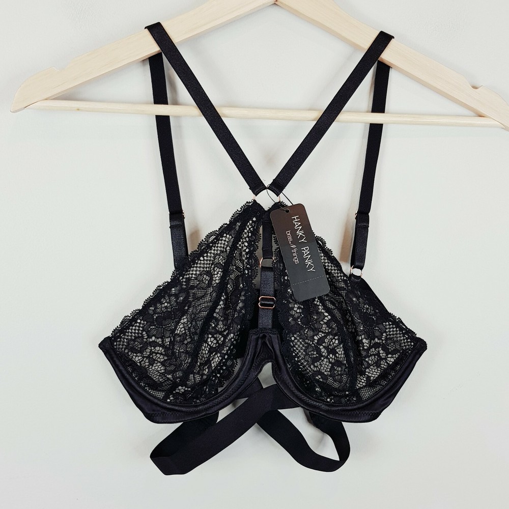 BRAS N THINGS Womens Size 10B/C or US 32B/C Black Shiloh Soft Cup Bra NEW