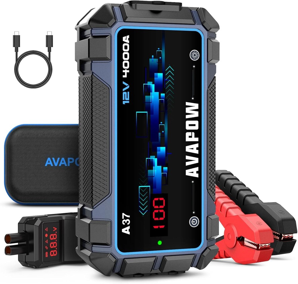 AVAPOW Car Battery Jump Starter 4000A Peak,12V Portable Jumpstart Box for Up...