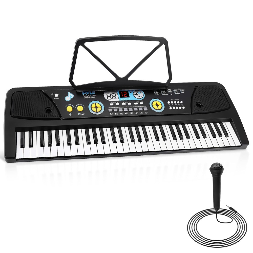 Pyle 61 Key Digital Portable Karaoke Keyboard for Kids Adults Beginners