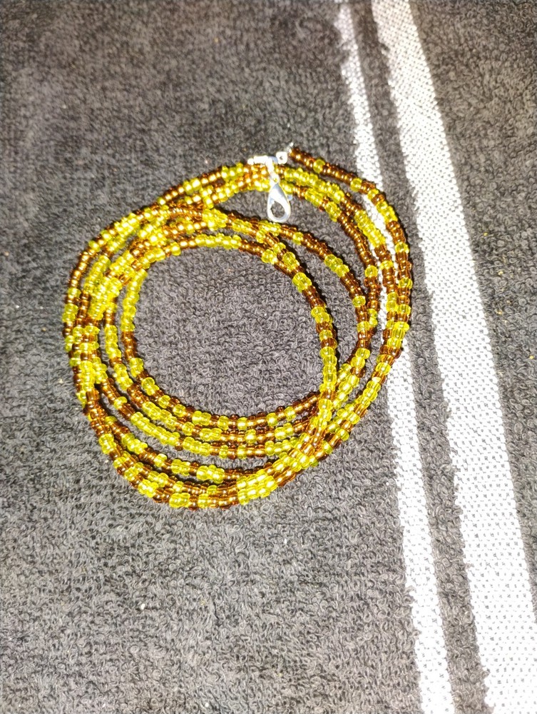 Arnold Palmer Waist Beads Yellow Brown