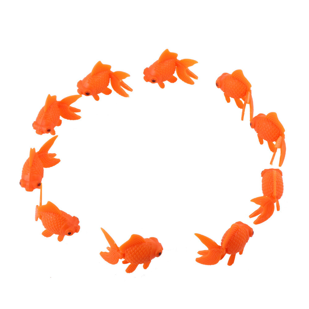 10 PCS Fake Goldfish Simulated Tank Landscaping Ornament Aquarium