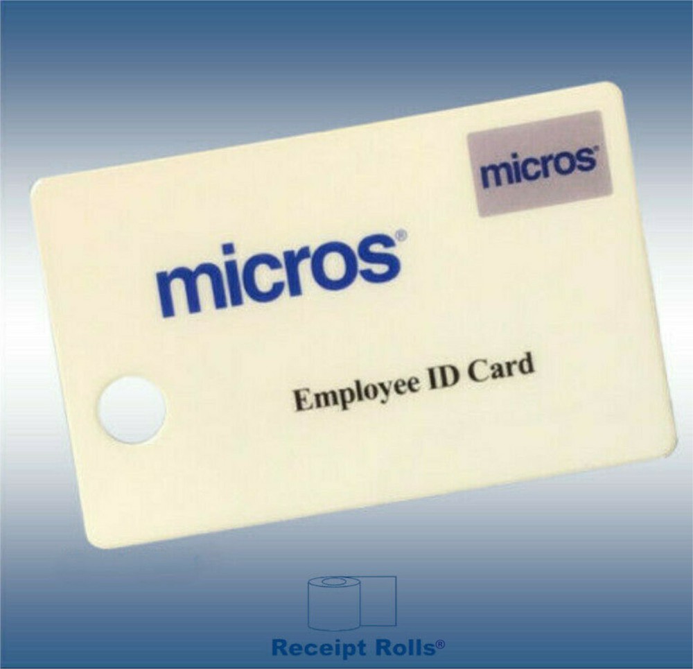 Package of 25 Genuine OEM Micros Oracle Magnetic Stripe Employee Swipe ID Cards