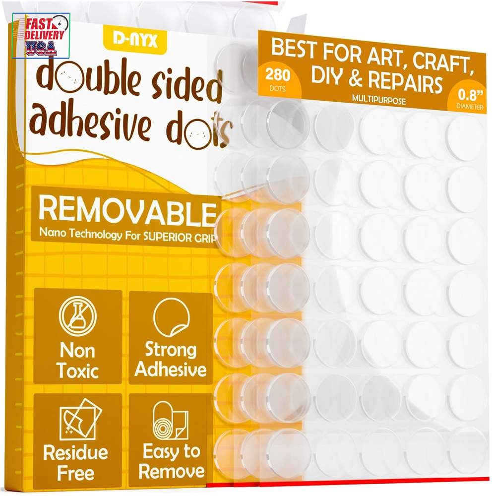 Double Sided Tape Sticky Dot Stickers Removable Putty No Trace Clear Sticky Tack