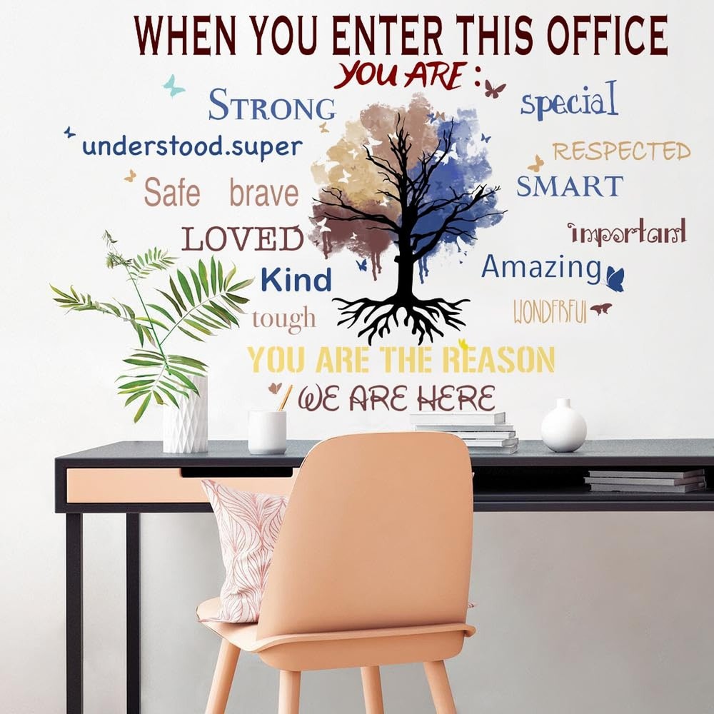 Runtoo Office Inspirational Quotes Wall Decals Positive Sayings Peel and Stic...