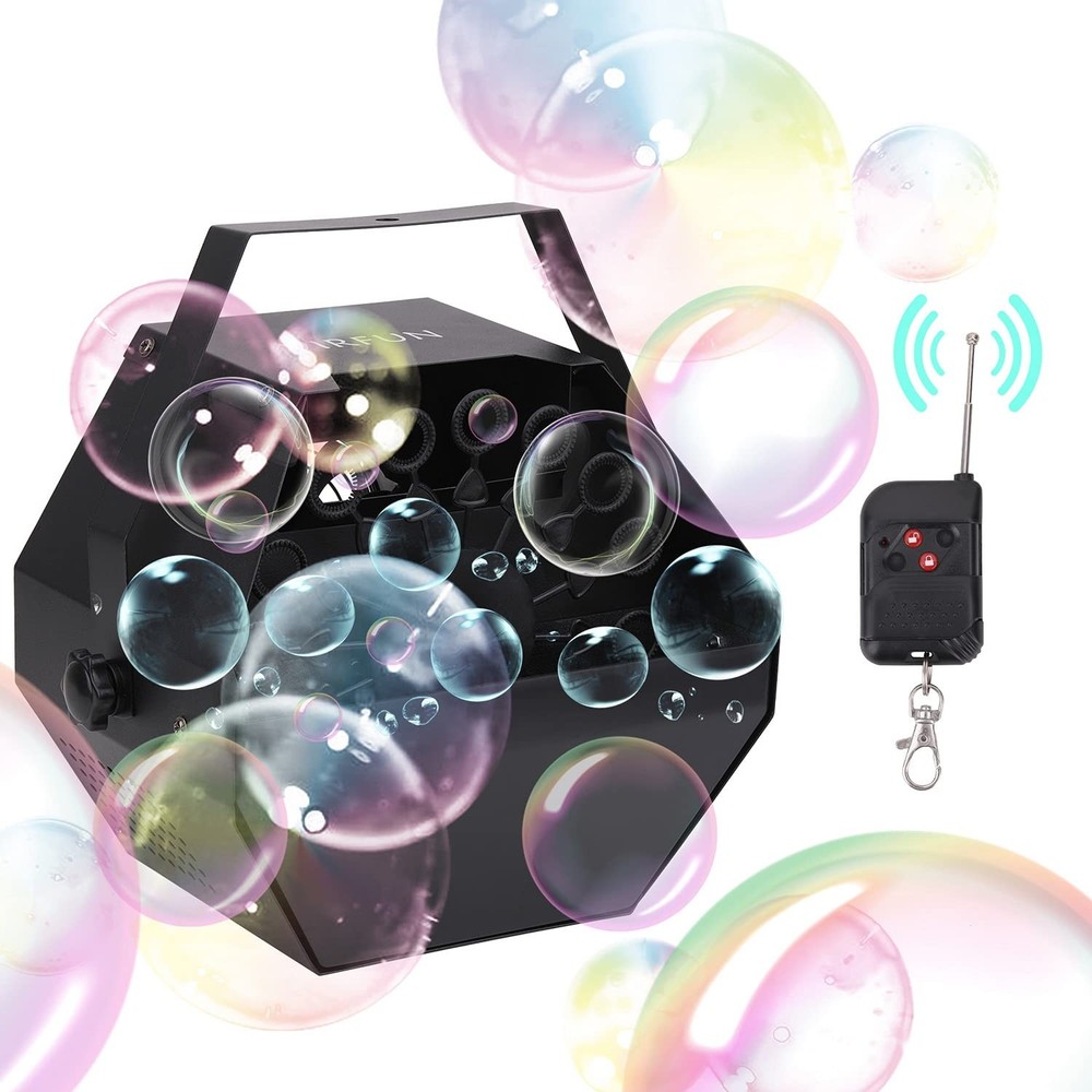 Professional Automatic Metal Bubble Machine with Wireless Remote for Kids & Parties