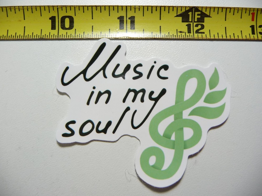 MUSIC IS MY SOUL STICKER DECAL MUSICAL FAN CONCERT FUN SCRAPBOOKING
