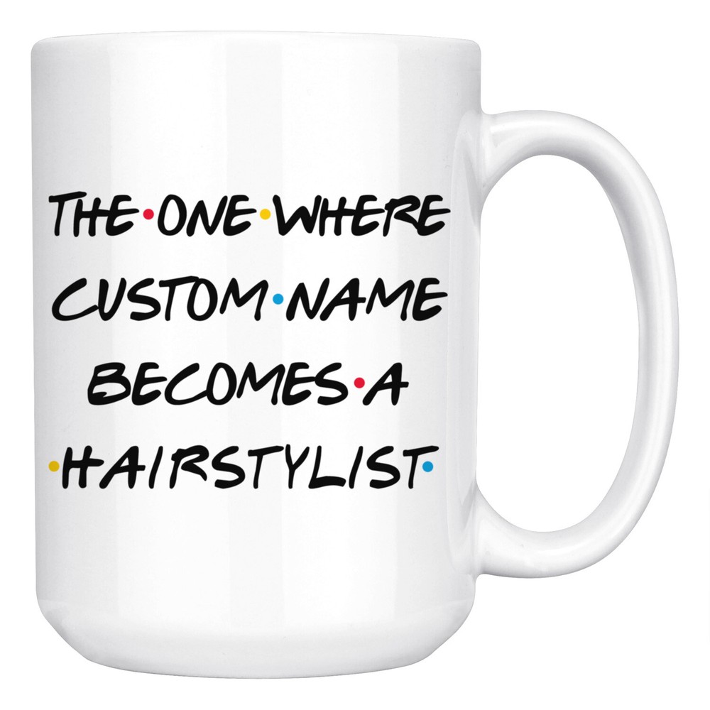 Personalized Hairstylist Job Promotion Mug, Hairstylist Graduation Gift Idea