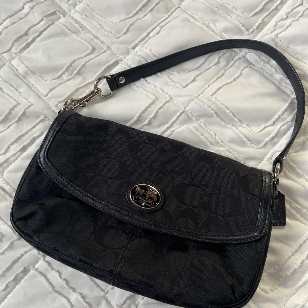 Coach Black Canvas Accessory Bag