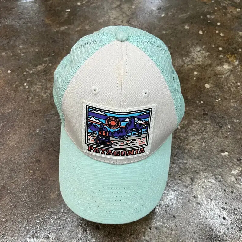 os Patagonia logo mesh ball cap summer hat unisex mint