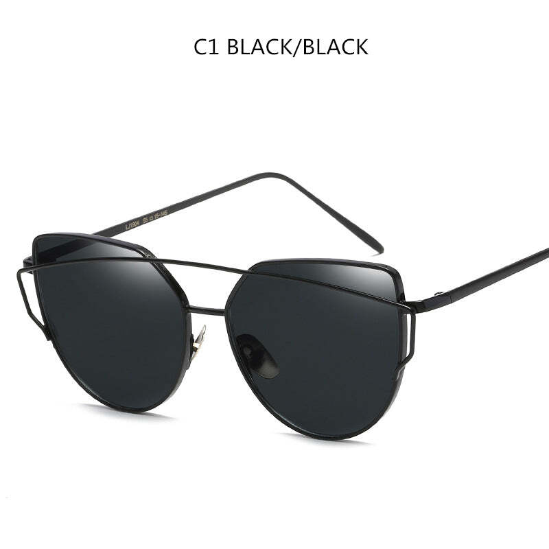 Cat Eye Sunglasses Cupronickel Frame Material Color Film Glasses Personalized Su