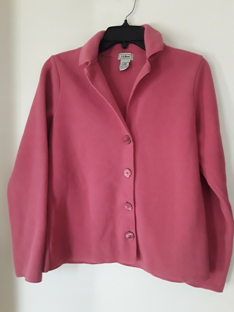 L.L.BEAN WOMEN'S CORAL BUTTON FRONT CARDIGAN SWEATER SZ SMALL