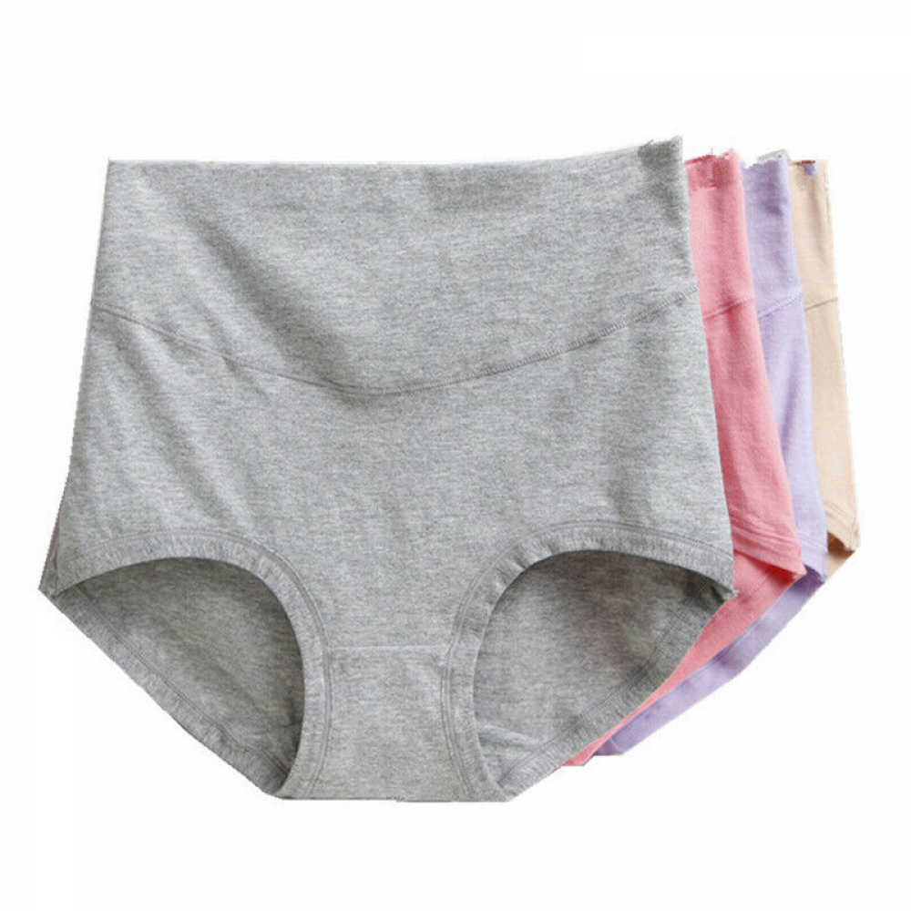 Women's High Waist Tummy Control Shapewear Briefs Solid Panties