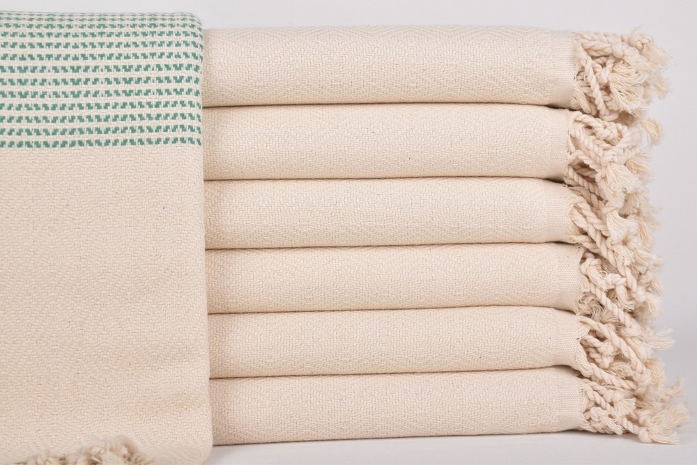 Custom Green Diamond Personalized Turkish Beach Towel-image