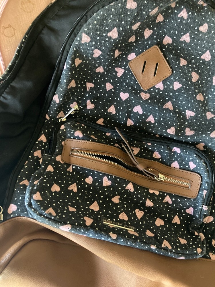 Madden Girl 2 Backpacks with Krochet Kids Winter Hat & Polka Dot Scarf Bundle