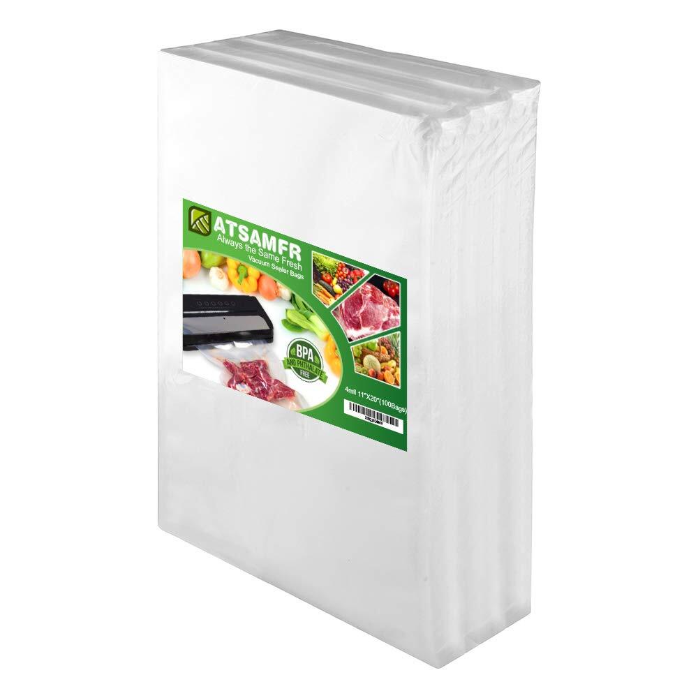 4mil 100 Plus Gallon Size11x20Inch Vacuum Sealer Food Bags with BPA Free,Heav...