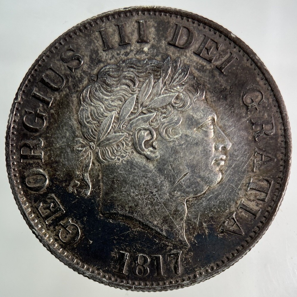 1817 George III Silver Half-Crown Ex-Mount in Very Fine Condition