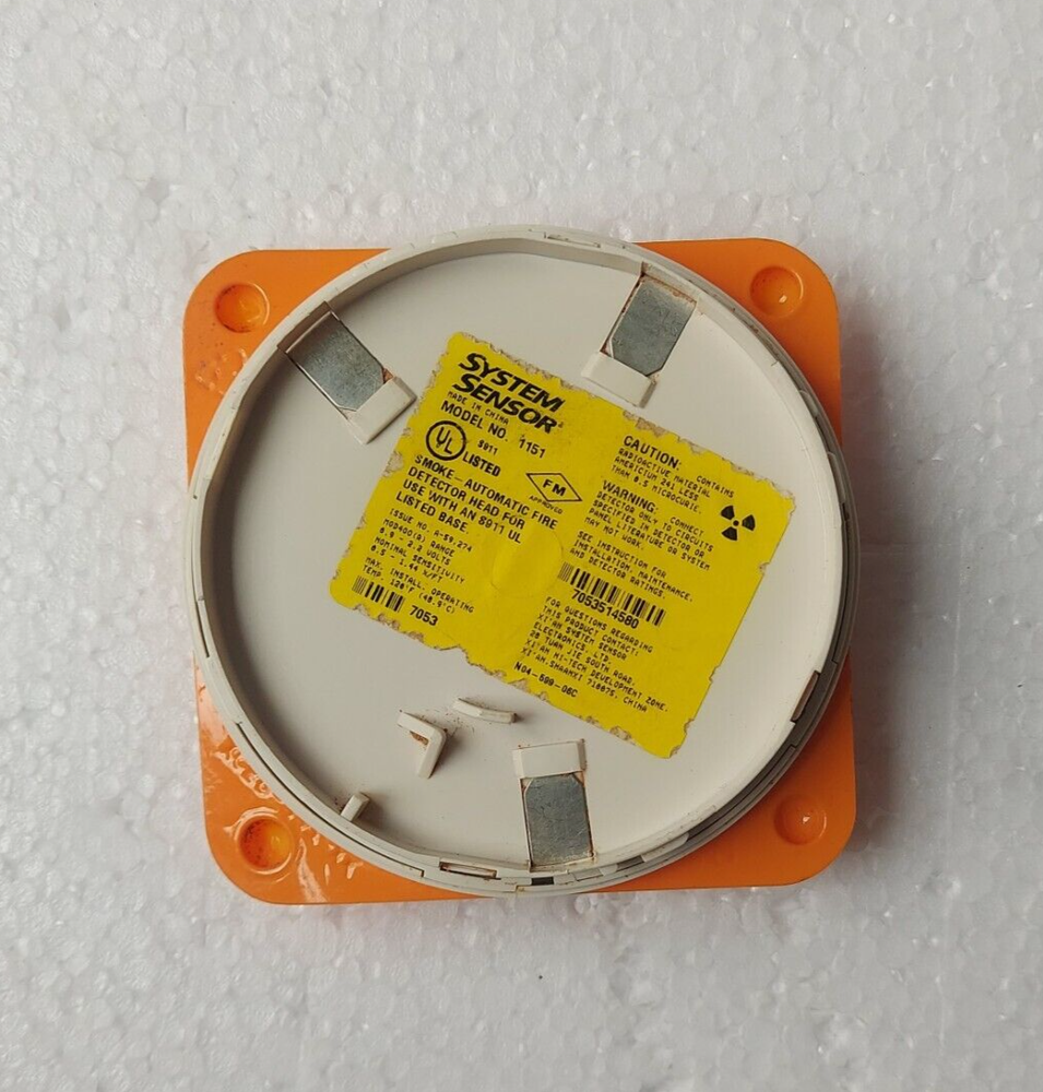 SYSTEM SENSOR 1151 Automatic Smoke Fire Detector Head for Safety