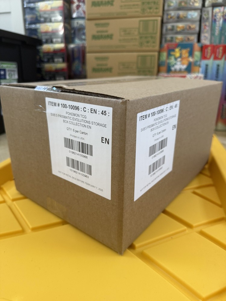 Pokémon Prismatic Evolutions Surprise Box Case - Factory SEALED 6 Surprise Boxes