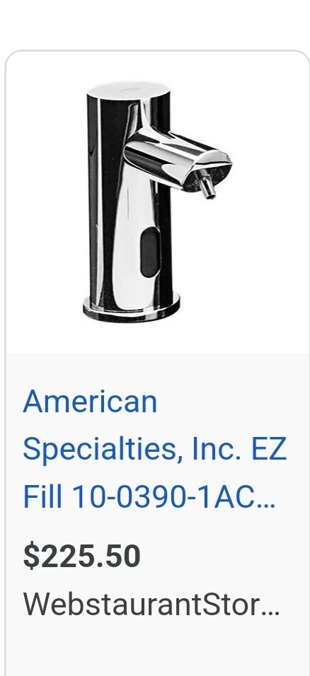 ASI Touch Free Soap Dispenser  10-0390-1A Chrome