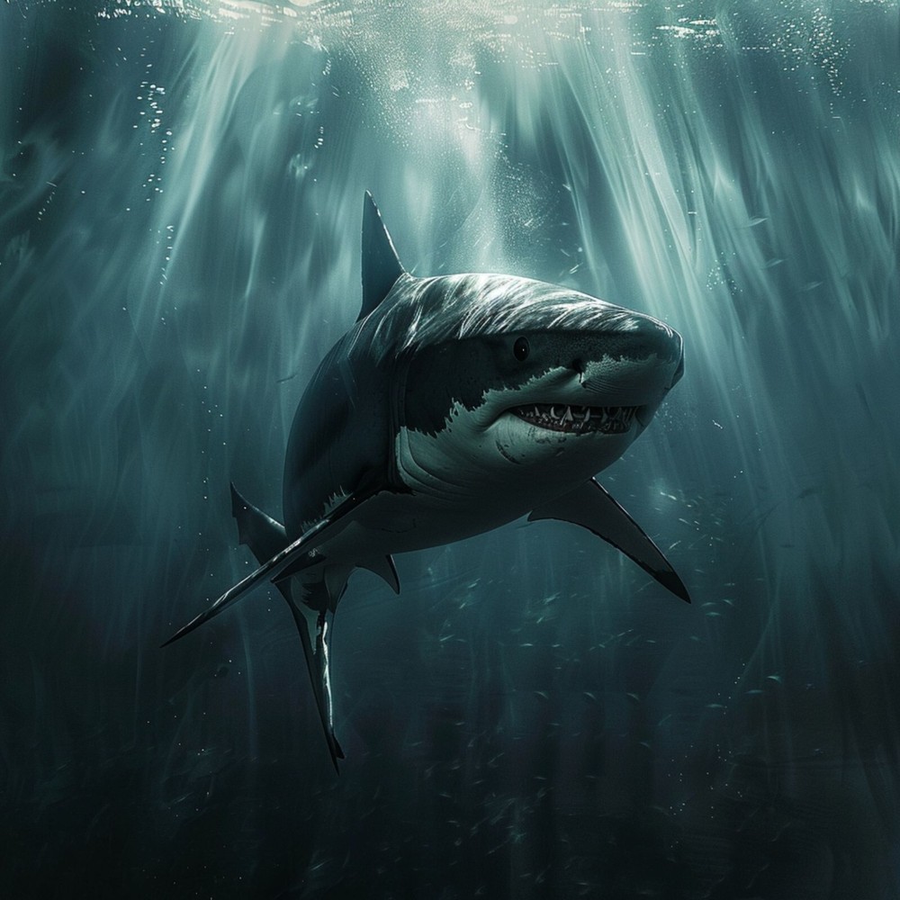 Shark digital wallpaper HD background for desktop art-image