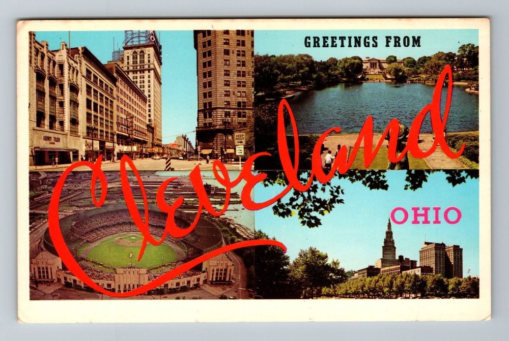 Cleveland OH-Ohio, Scenic Landmark General Greetings, Vintage Postcard