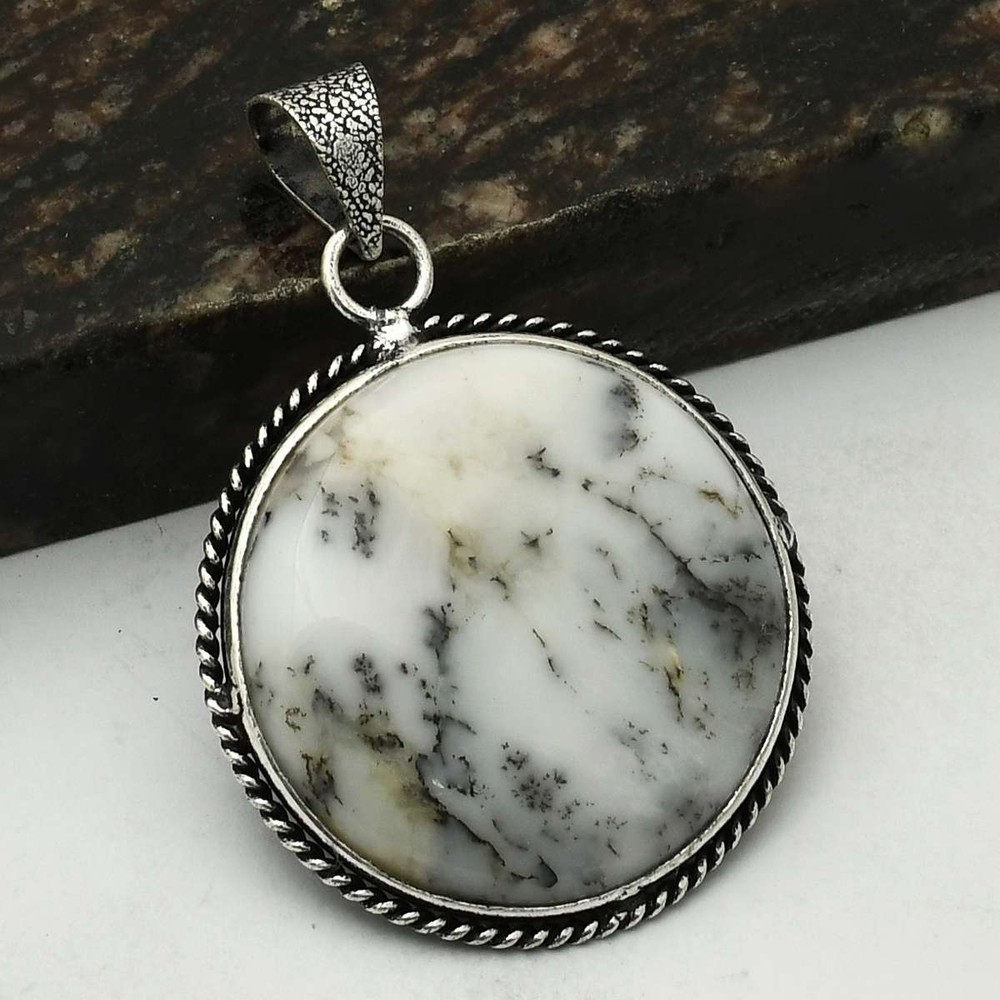 Dendrite Opal Gemstone Ethnic Handmade Pendant Jewelry Wedding Gift  AP-11229