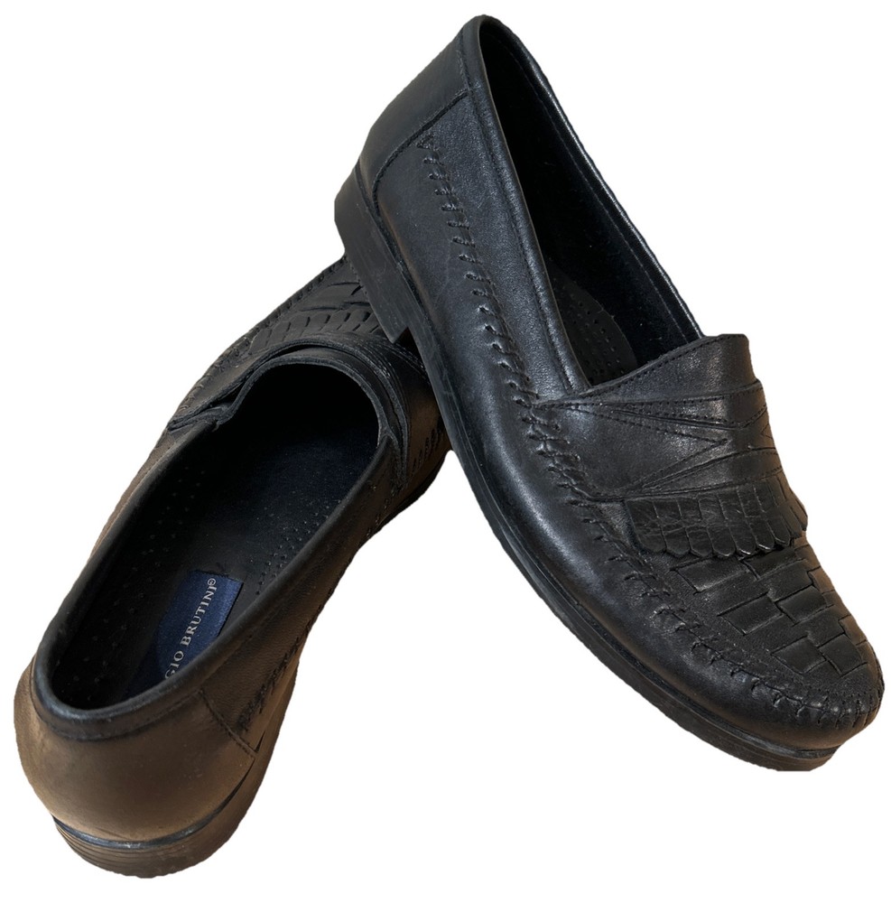 Giorgio Brutini  Dress Loafers Mens Size 8.5 D Black Leather Slip On 8112