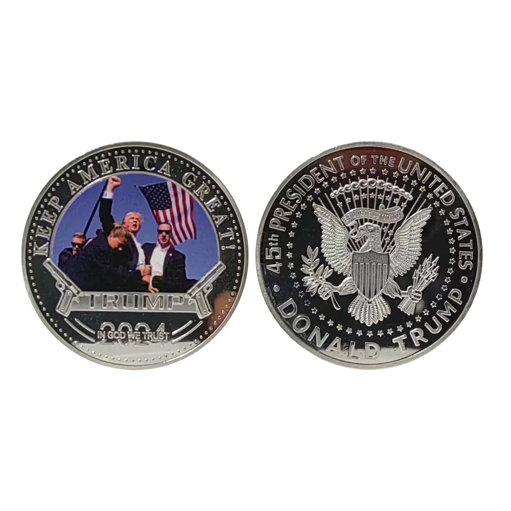Fight Shooting 2024 President Donald Trump Assassination Commemorative Coin