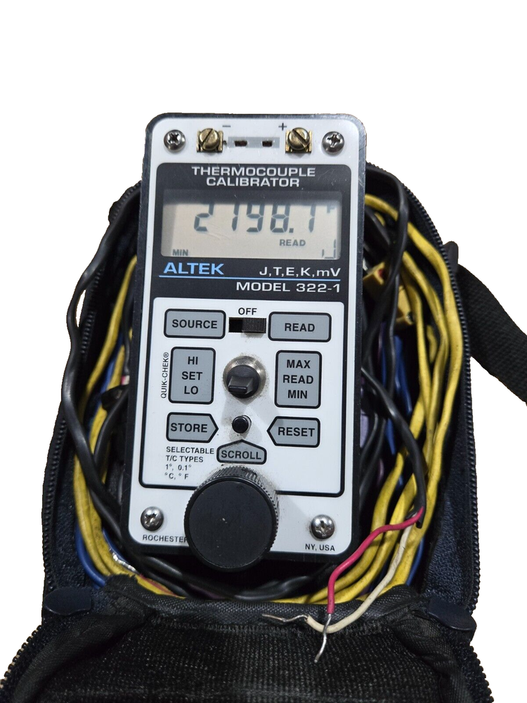 ALTEK 322-1 Thermocouple Calibrator W/ Bag & Cables / FREE SHIPPING