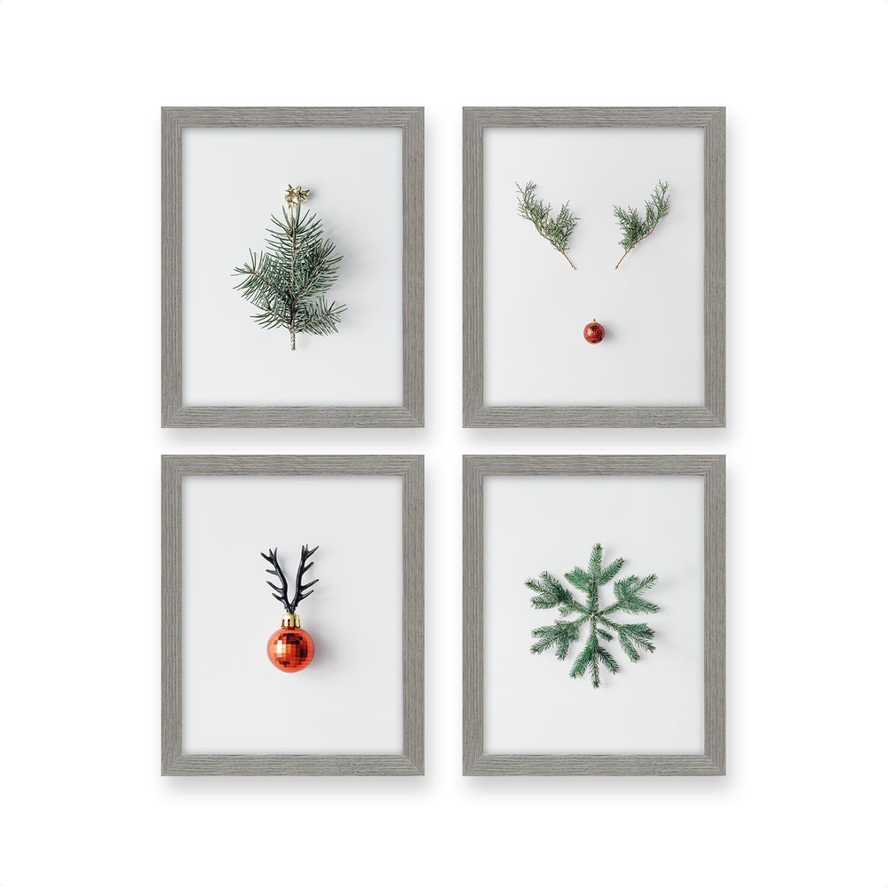 Modern Christmas Wall Art Prints Minimalist Wall Art Botanical Prints for Winter