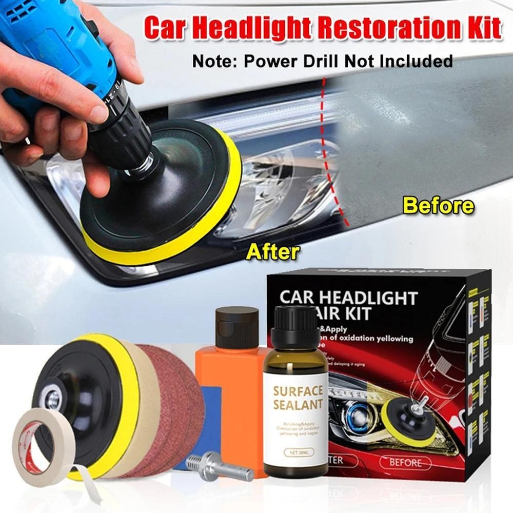 Car Headlight Restoration Kits Auto Headlamp Lens Polisher Repair Agent