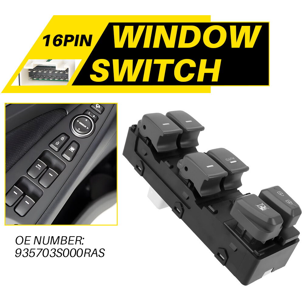 FOR 2011-15 Hyundai Sonata Power Master Window Switch Driver Side 93570-3S000 M