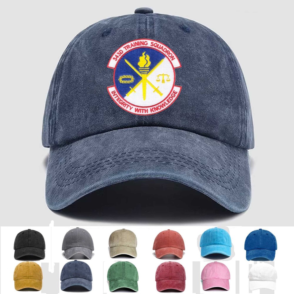Custom Embroidered Hat 343rd Training Squadron, Veteran Cap, Trucker Hat, Gift