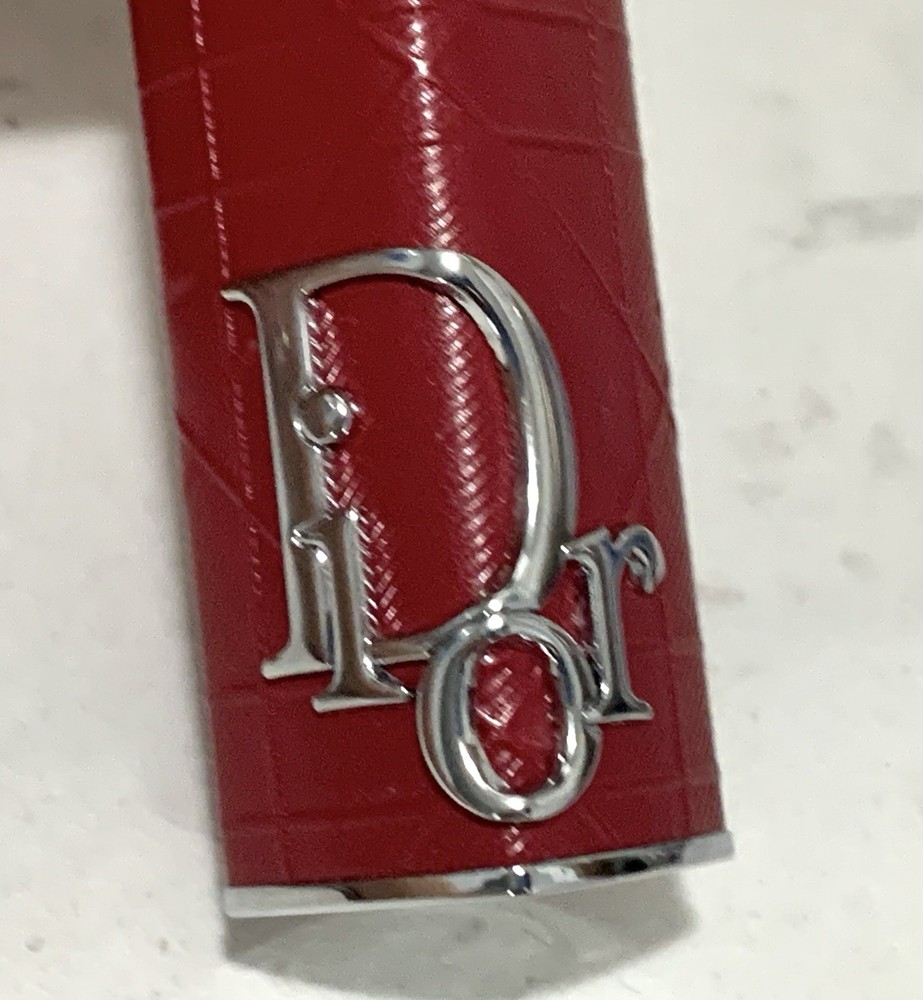 Dior Addict Red Leather BRICK CANNAGE Lipstick Case NWOB