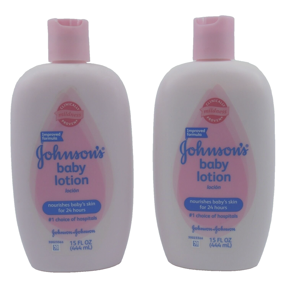 2 JOHNSON'S Baby Lotion Original Formula Pink Bottle Mild & Gentle 15 oz Each